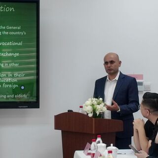 Junaid introducing China Australia Education Collaboration in Shanghai